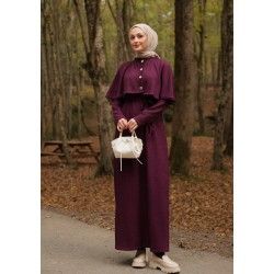 Meloniy Kumaş İkili Elbise 5402