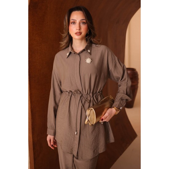 Broşlu Çilek Takım 7159