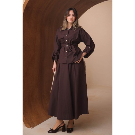 İthal Poplin Etekli Takım 8122