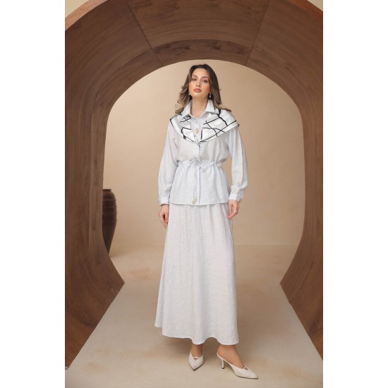 Jakar Şal Desenli Takım 8149