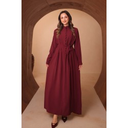 Kemerli Modal Elbise 8158