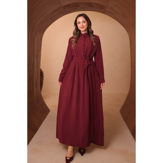Kemerli Modal Elbise 8158