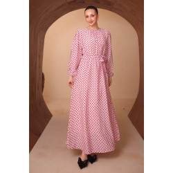 Puantiye Lilyum Elbise 8188