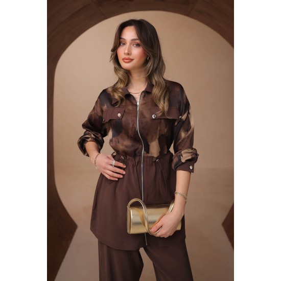 Baskılı Saten Modal Takım 8153