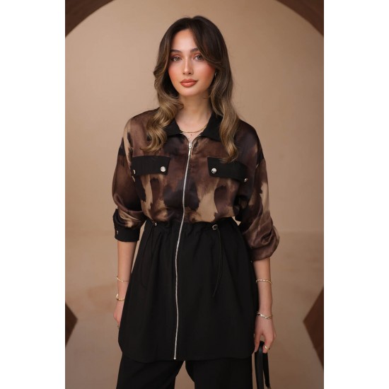 Baskılı Saten Modal Takım 8153