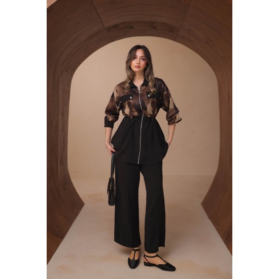 Baskılı Saten Modal Takım 8153